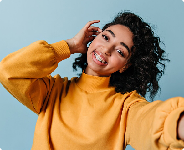Woman with Braces