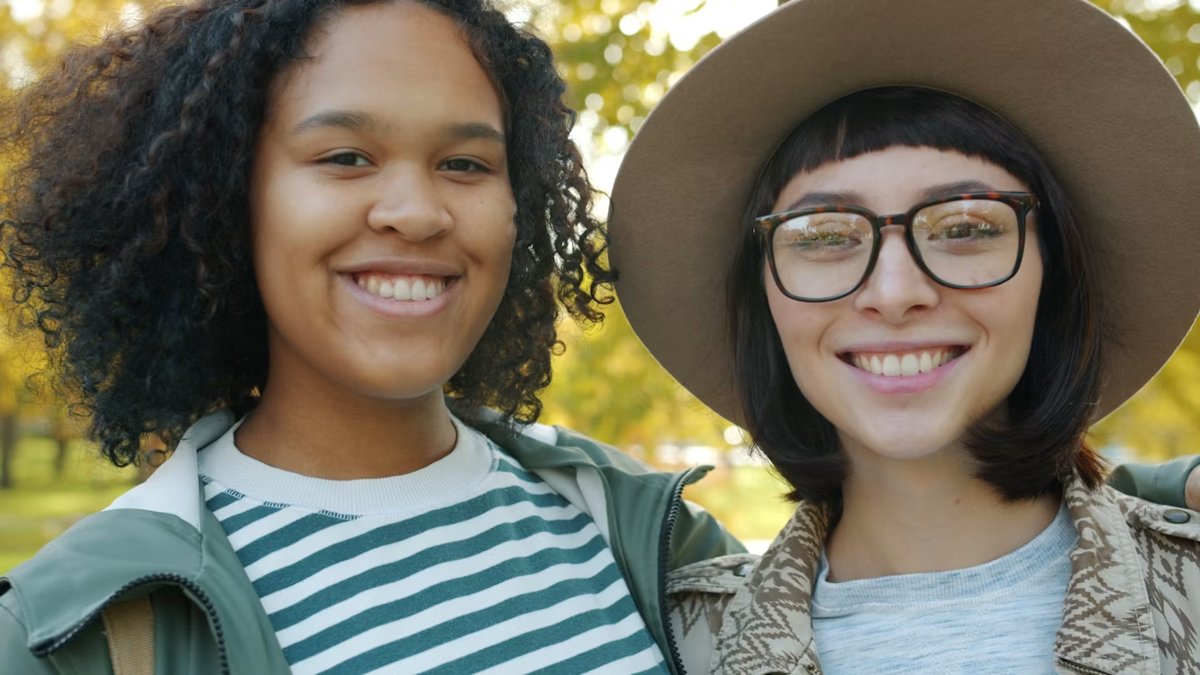 Smiling Friends Outdoors